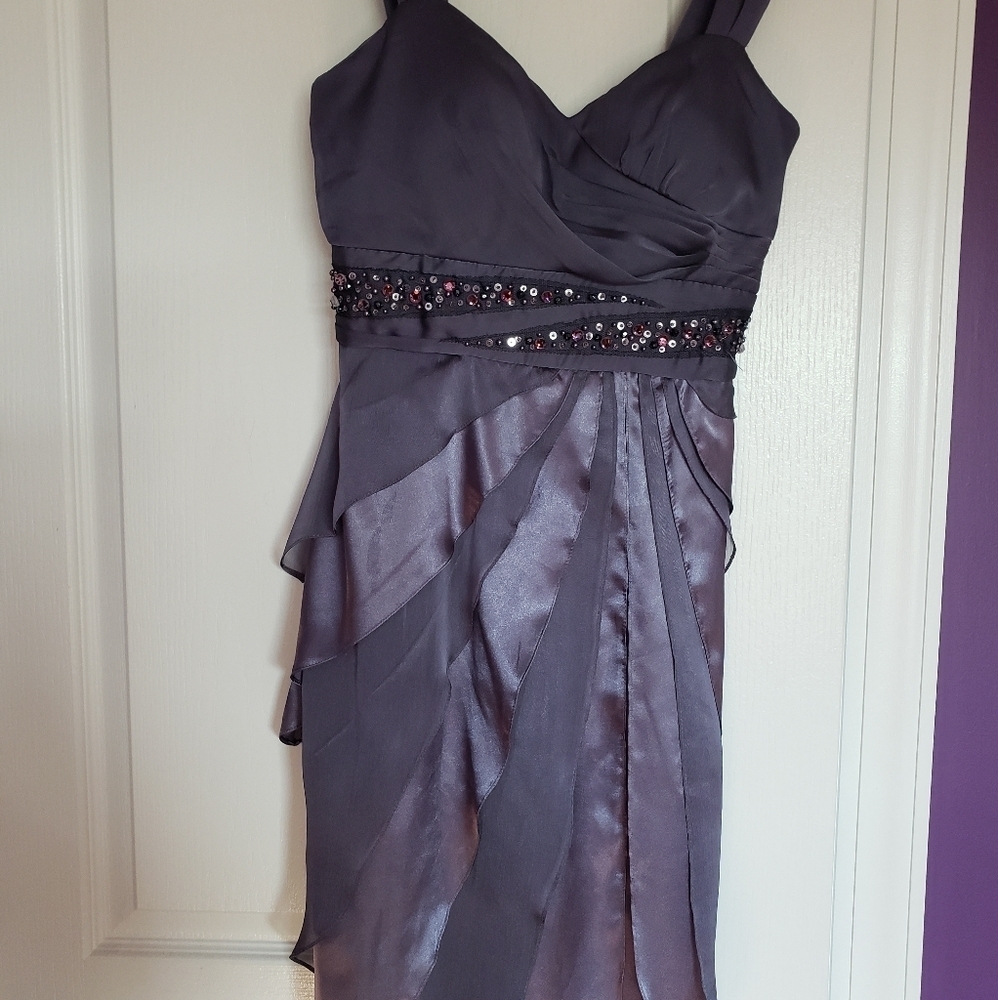 Adrianna Papell Homecoming Purple Dance Dress